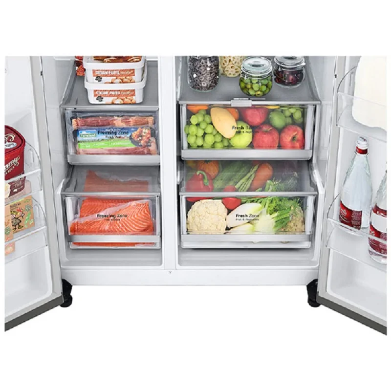کشوی میوه جت و سبزیجات یخچال فریزر ساید بای ساید ال جی مدل Gr-X267 یخچال ال جی x267